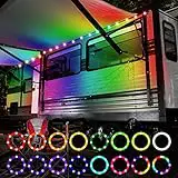 Waybelive LED RV Lights, 16.4Ft Remote Control RV Awning...