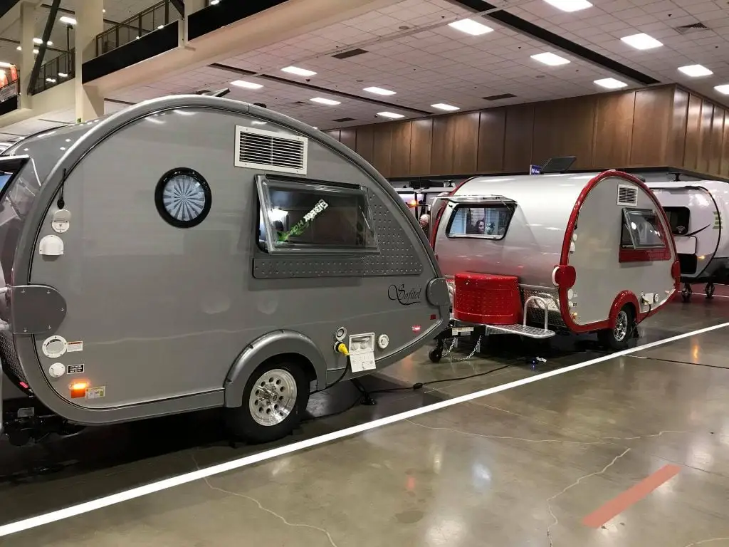 Two RV Trailers at RV Show