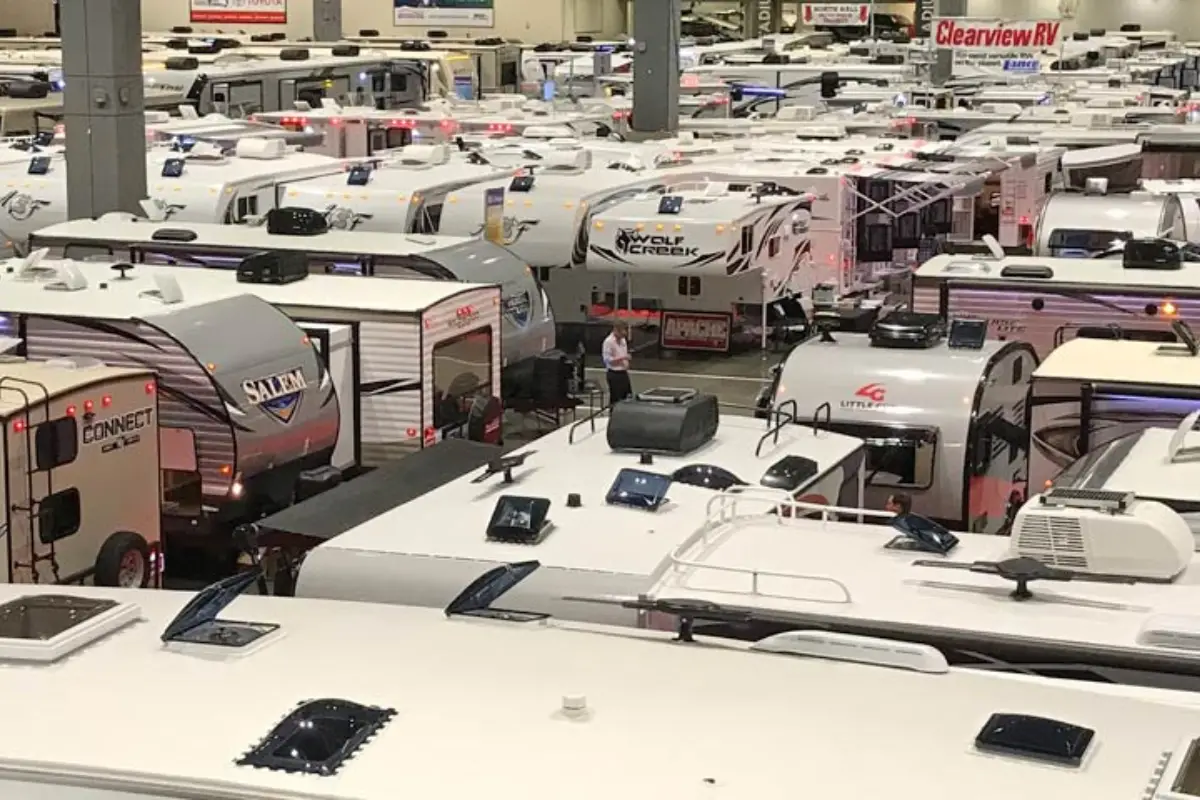 Inside the Lumen Field Event Center at the Seattle RV Show