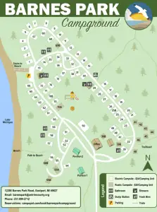 Barnes Park Campground Map